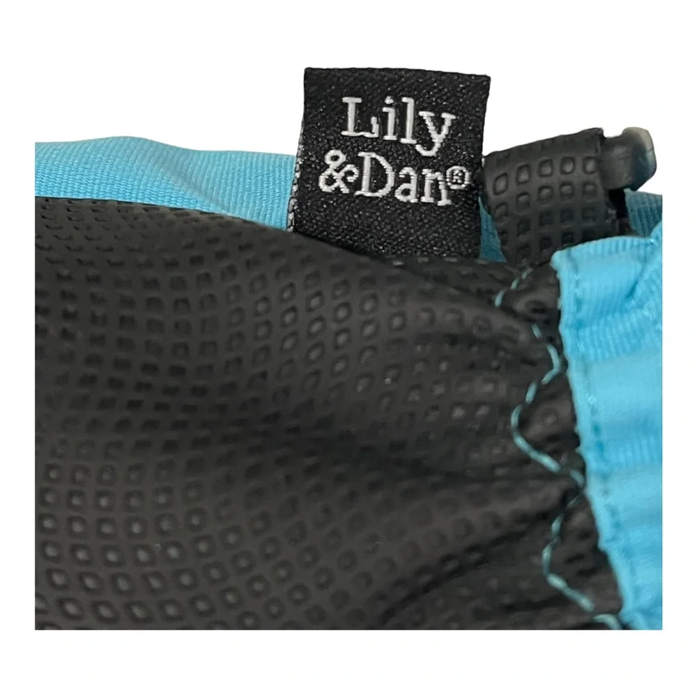 Lily & Dan Girls Mittens Size Large Pink Blue Elastic Wrist Warm Cute Wasable